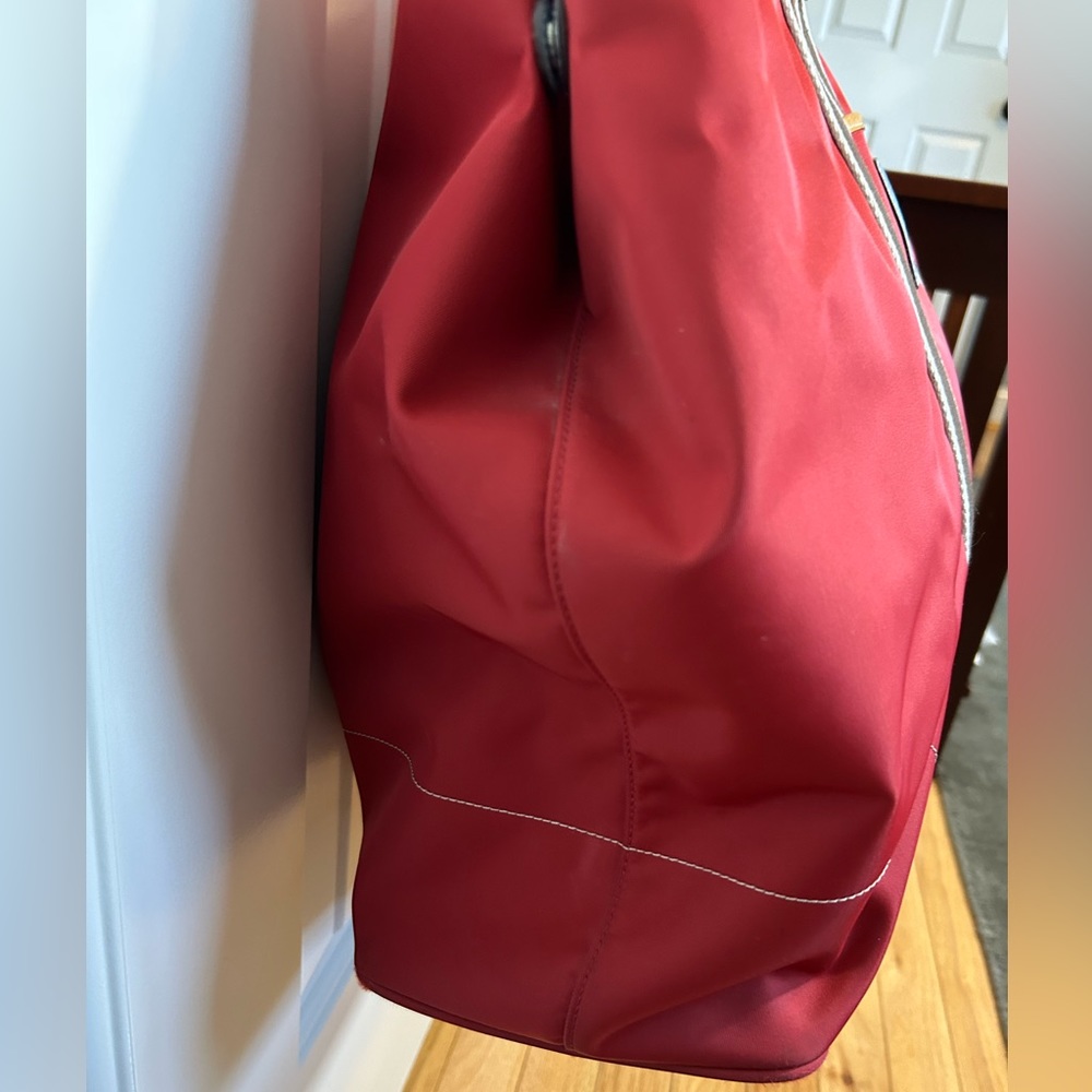 Authentic Coach Red Nylon Weekend Tote Bag - Picture 6 of 15